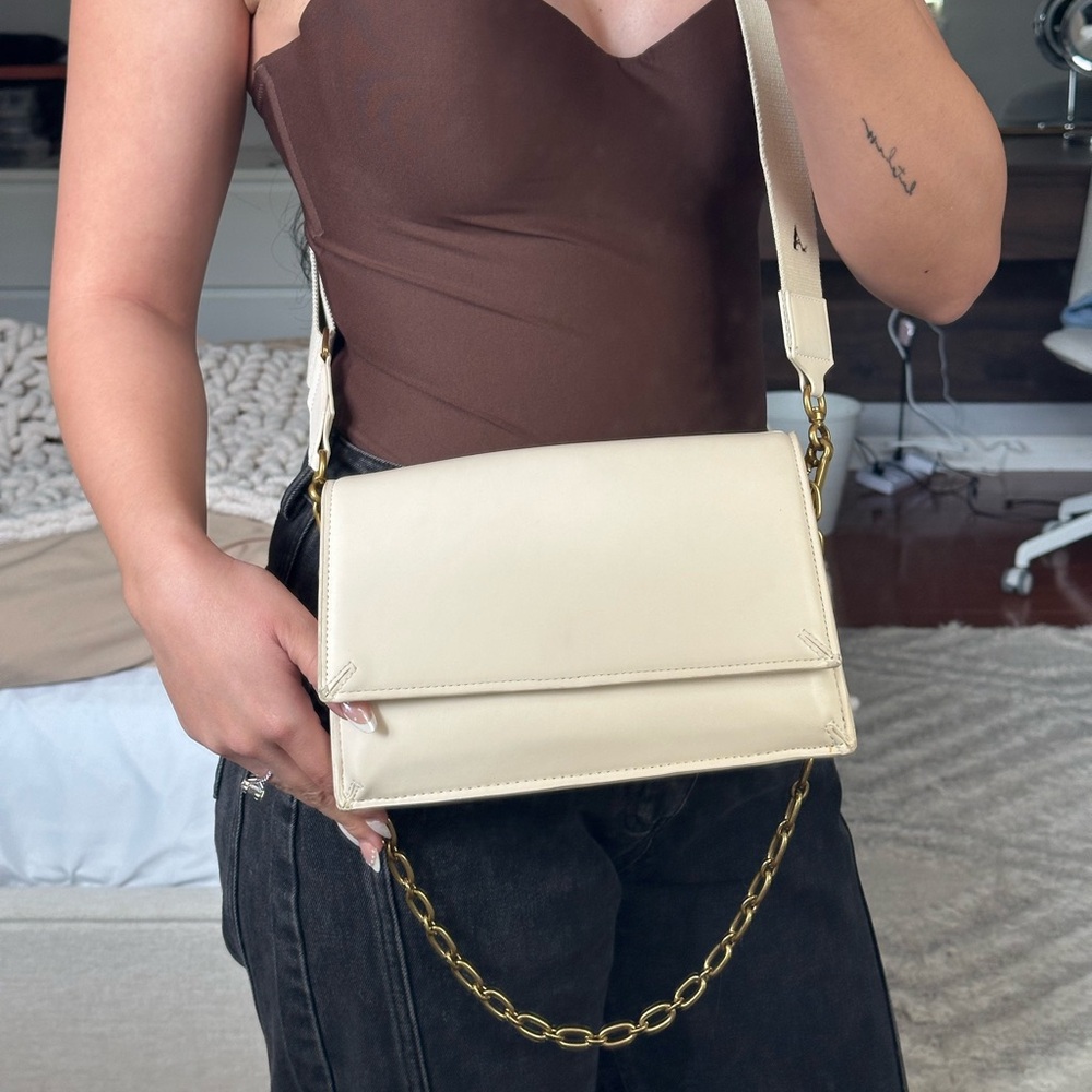 Zara Cream Shoulder Bag